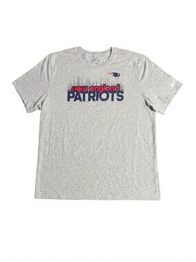 Nike Men's New England Patriots T-Shirt NFL Short Sleeve Crew Neck Gray XXL NWT